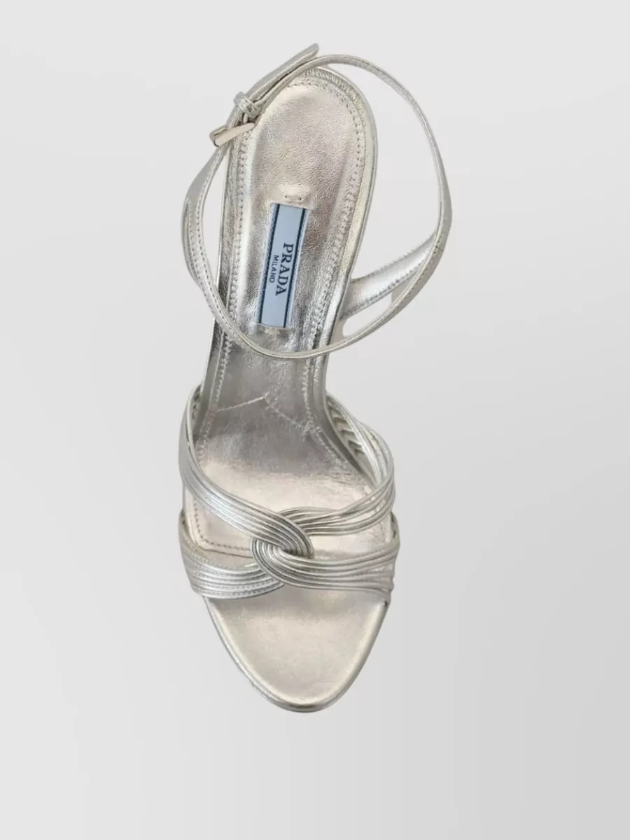 Prada Leather Ankle-Strap Sandals