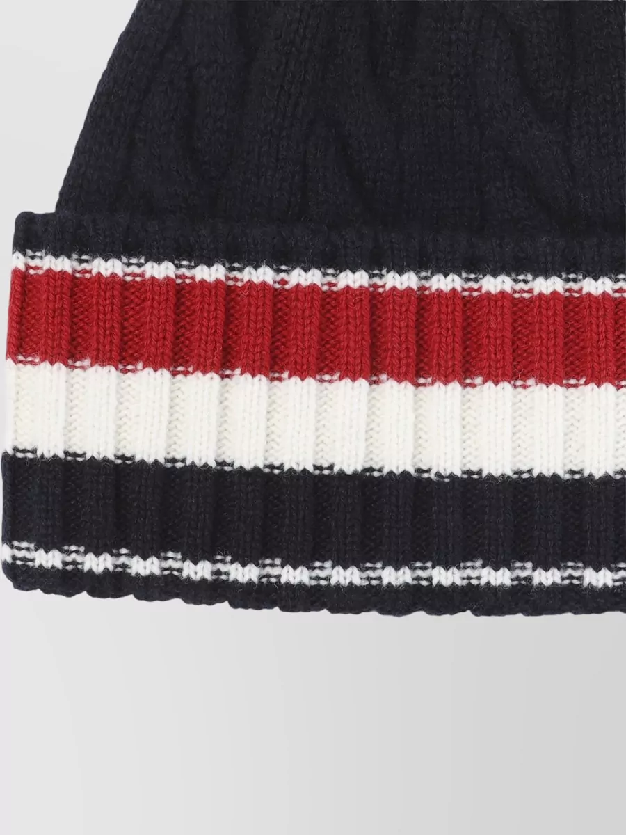 Thom Browne Cable-Knit Wool Beanie