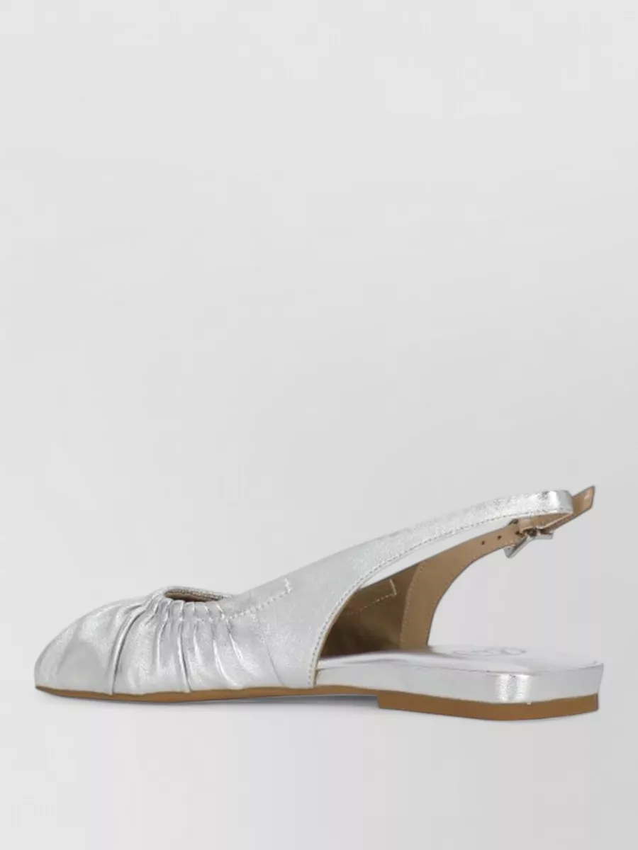 Ash Leather Slingback Ballerina Shoes