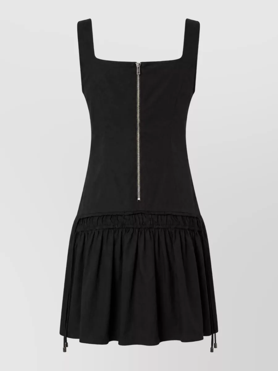 Pinko Cotton Ruffled Mini Dress