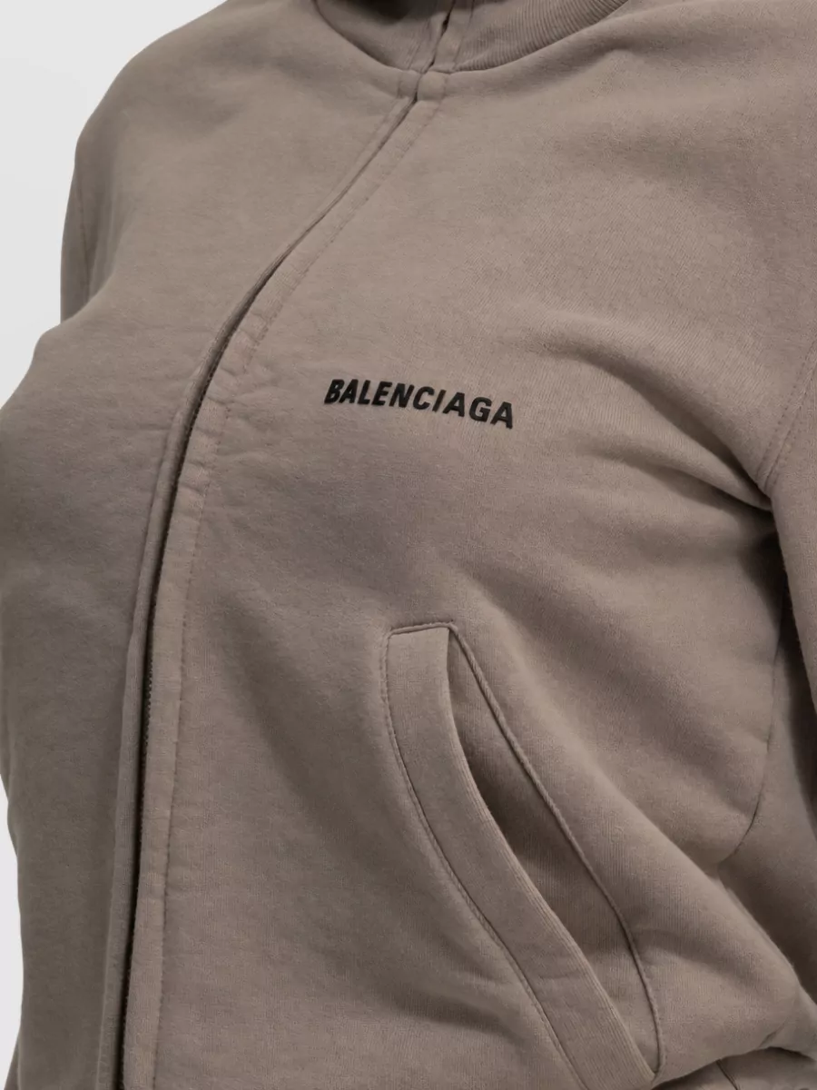 Balenciaga Zipped Cotton Sweatshirt