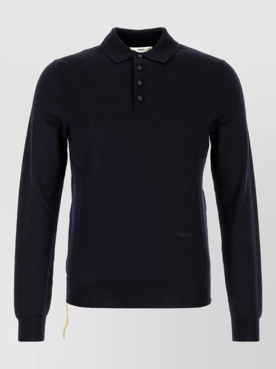 Fendi Fine-knit polo shirt