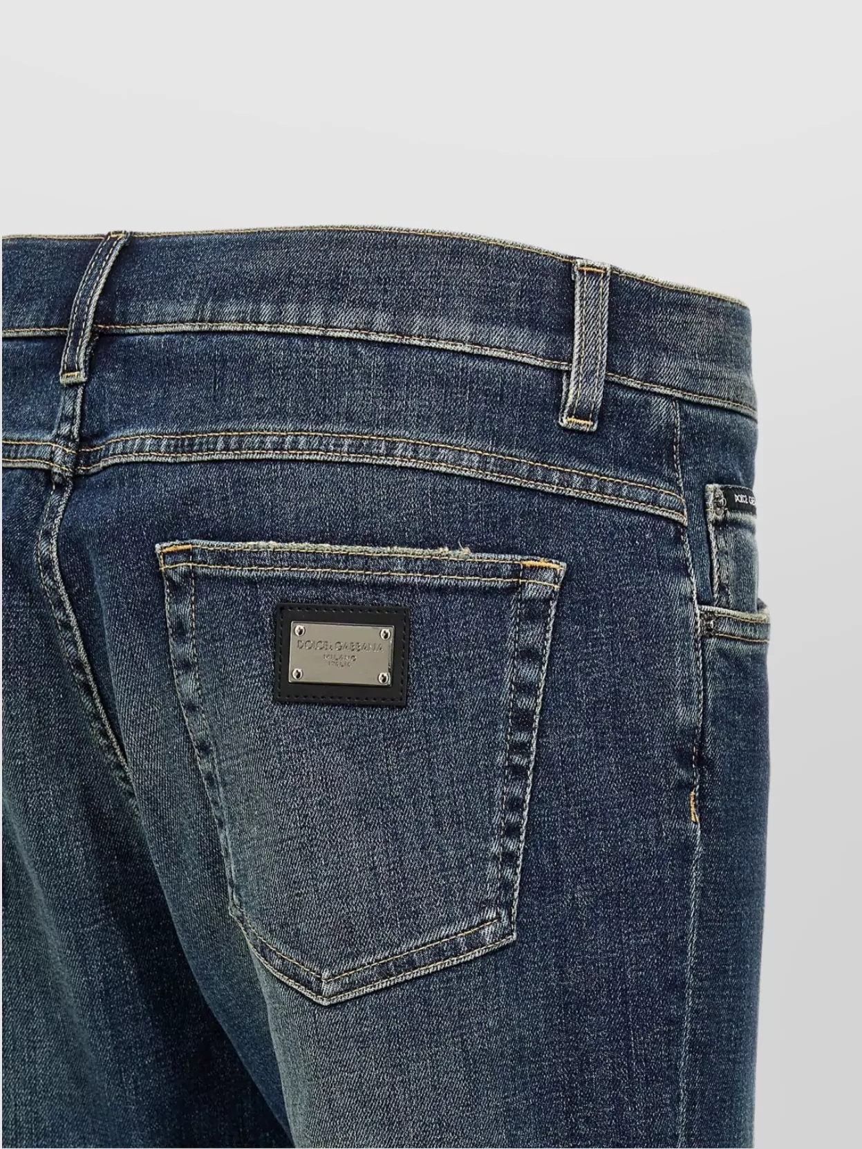 Dolce&Gabbana Logo Detail Denim Trousers