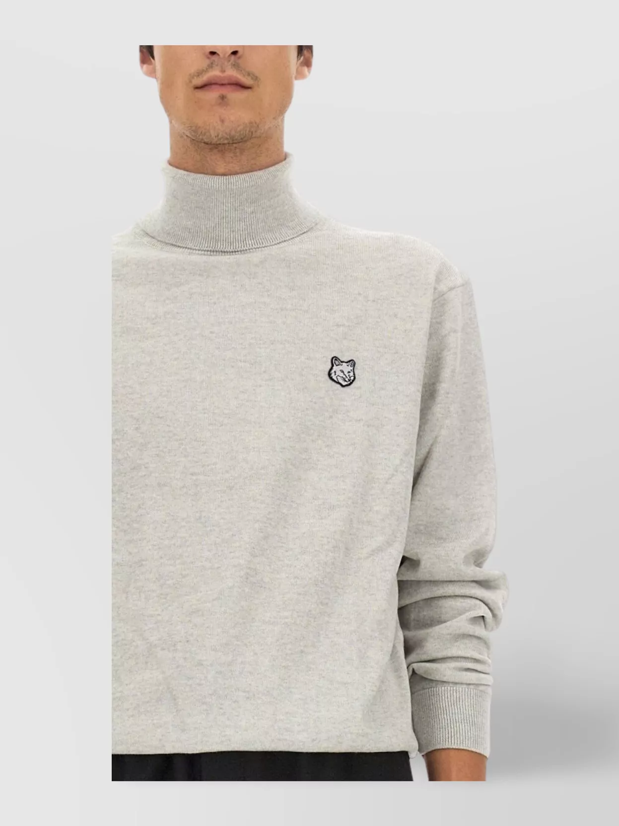 Maison Kitsuné Roll-neck Long-sleeve Wool Jumper