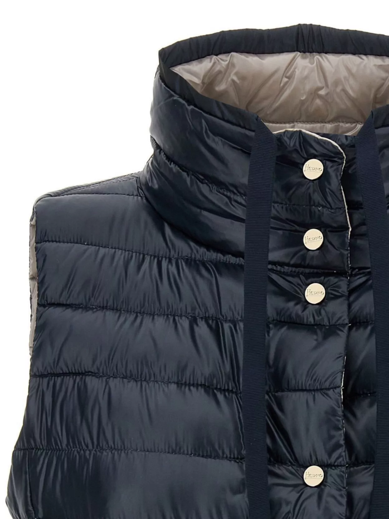 Shop Herno Reversible Padded High Neck Drawstring Vest