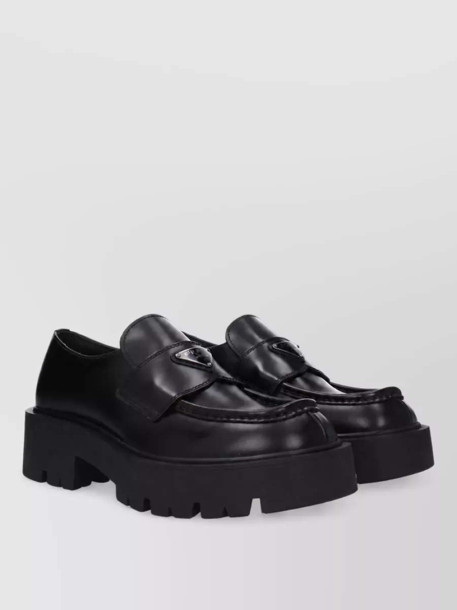 Prada leather derby shoes