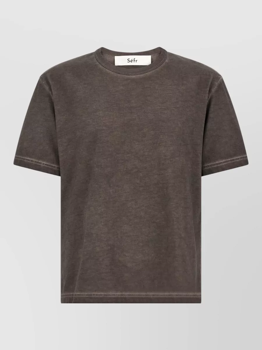 Séfr Ribbed Washed Cotton Jersey Short-Sleeve T-Shirt