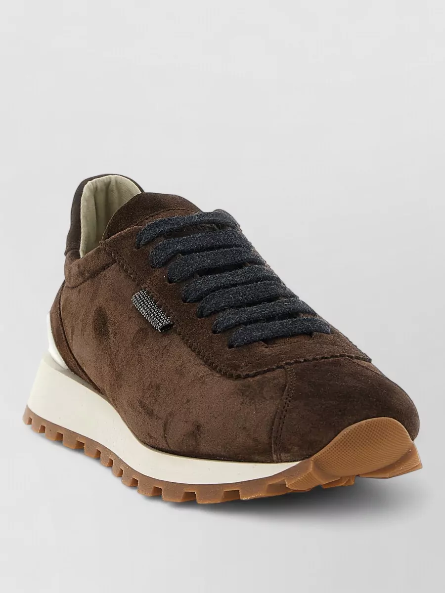 Brunello Cucinelli leather runner sneakers