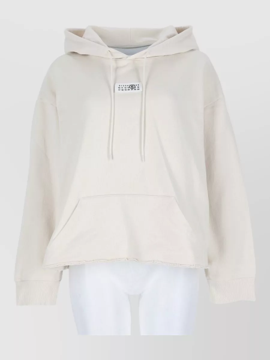 Mm6 Maison Margiela cotton logo patch sweatshirt