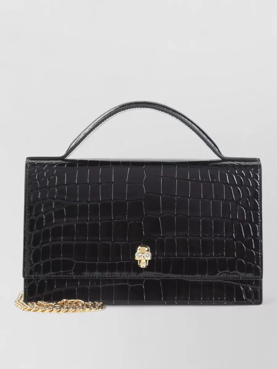 Alexander Mcqueen Skull Medium Leather Clutch Bag