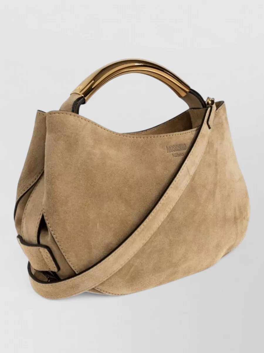 Moschino Suede Clutch Bag