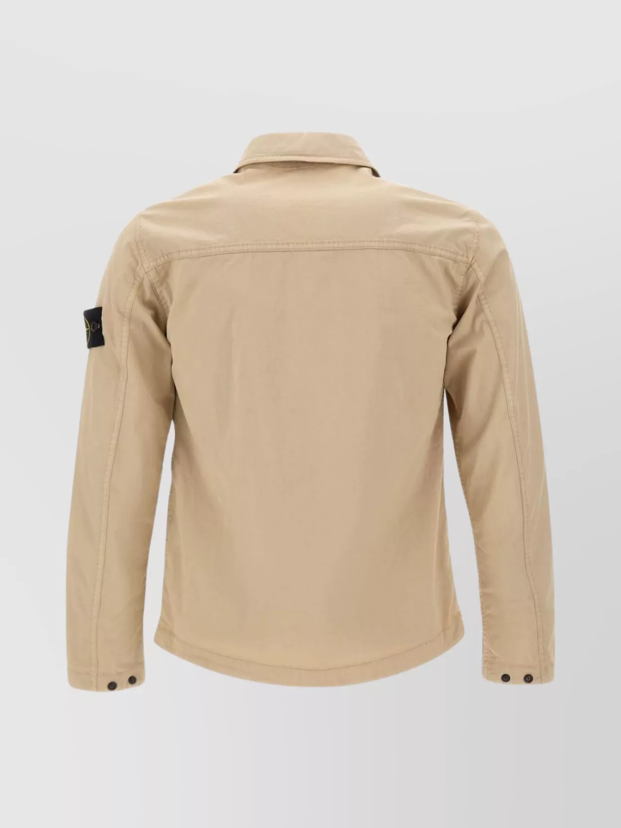 Stone Island Overshirt With Collared Design And Zip Pocket
