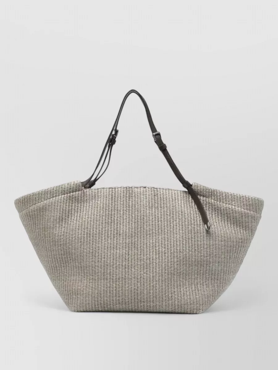Brunello Cucinelli Globe Cotton Shoulder Bag