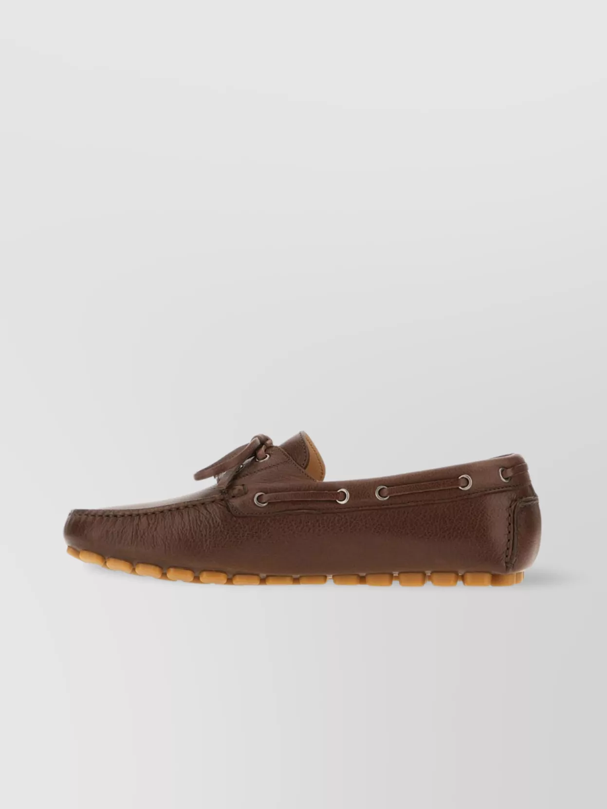 Valentino Garavani Leather Loafers With Bow Detail And Metal Eyelets