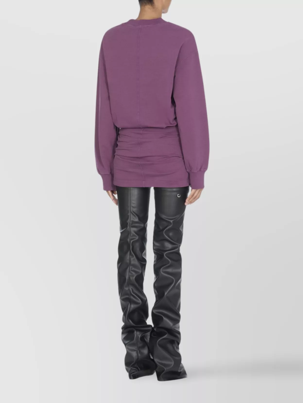 The Attico Crew Neck Long Sleeves Knee Length Dress