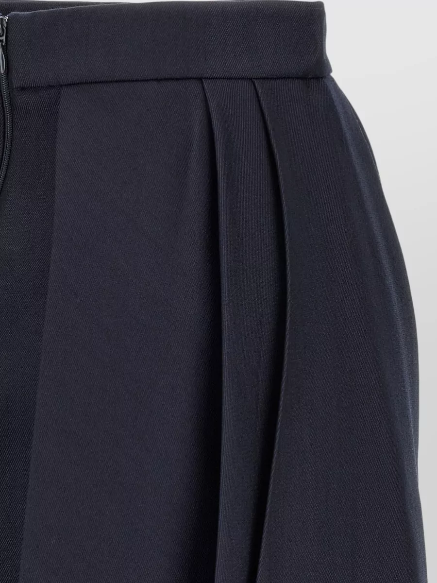 Elisabetta Franchi Virgin Wool High-Rise Pleated Mini Skirt