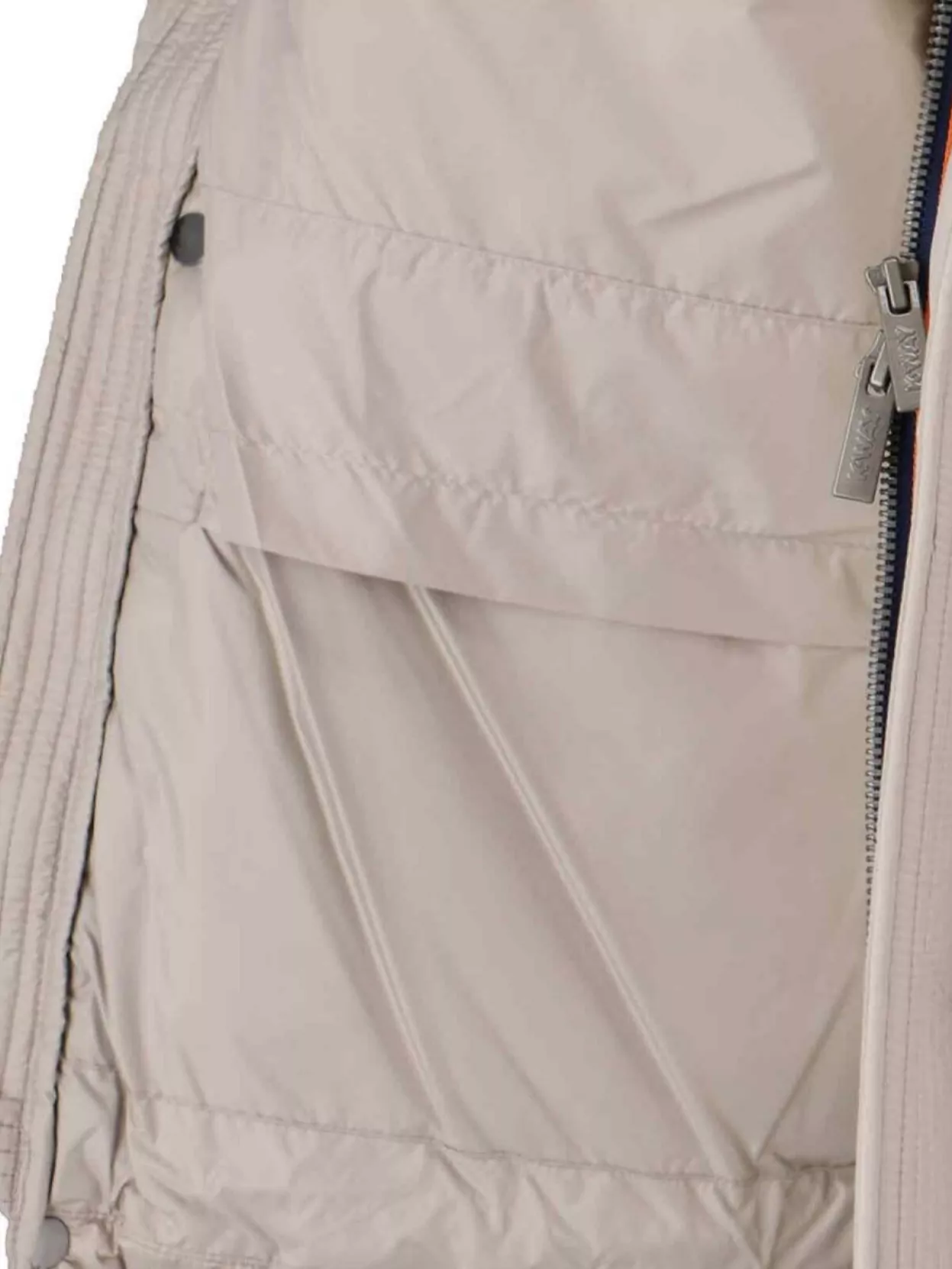 K-Way Quilted Jacket With High Collar And Pockets