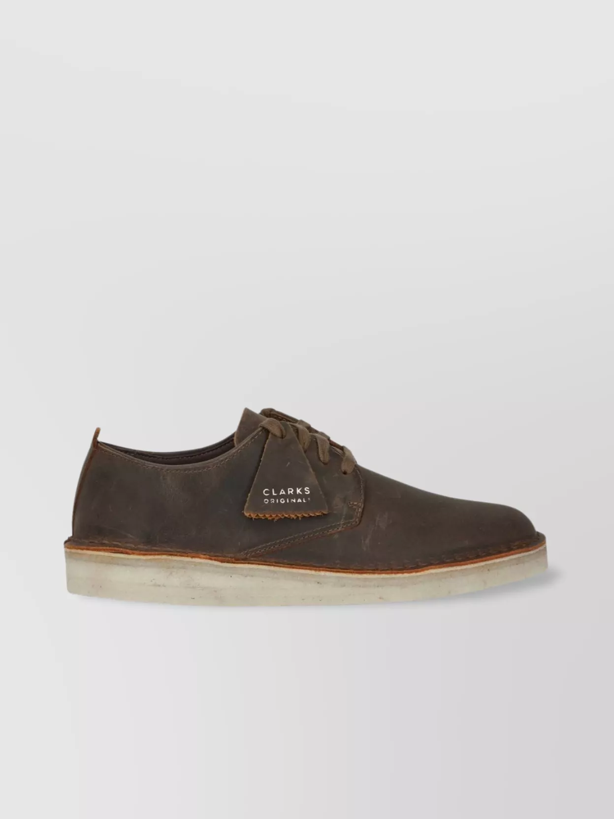 Clarks Round Toe Leather Loafers