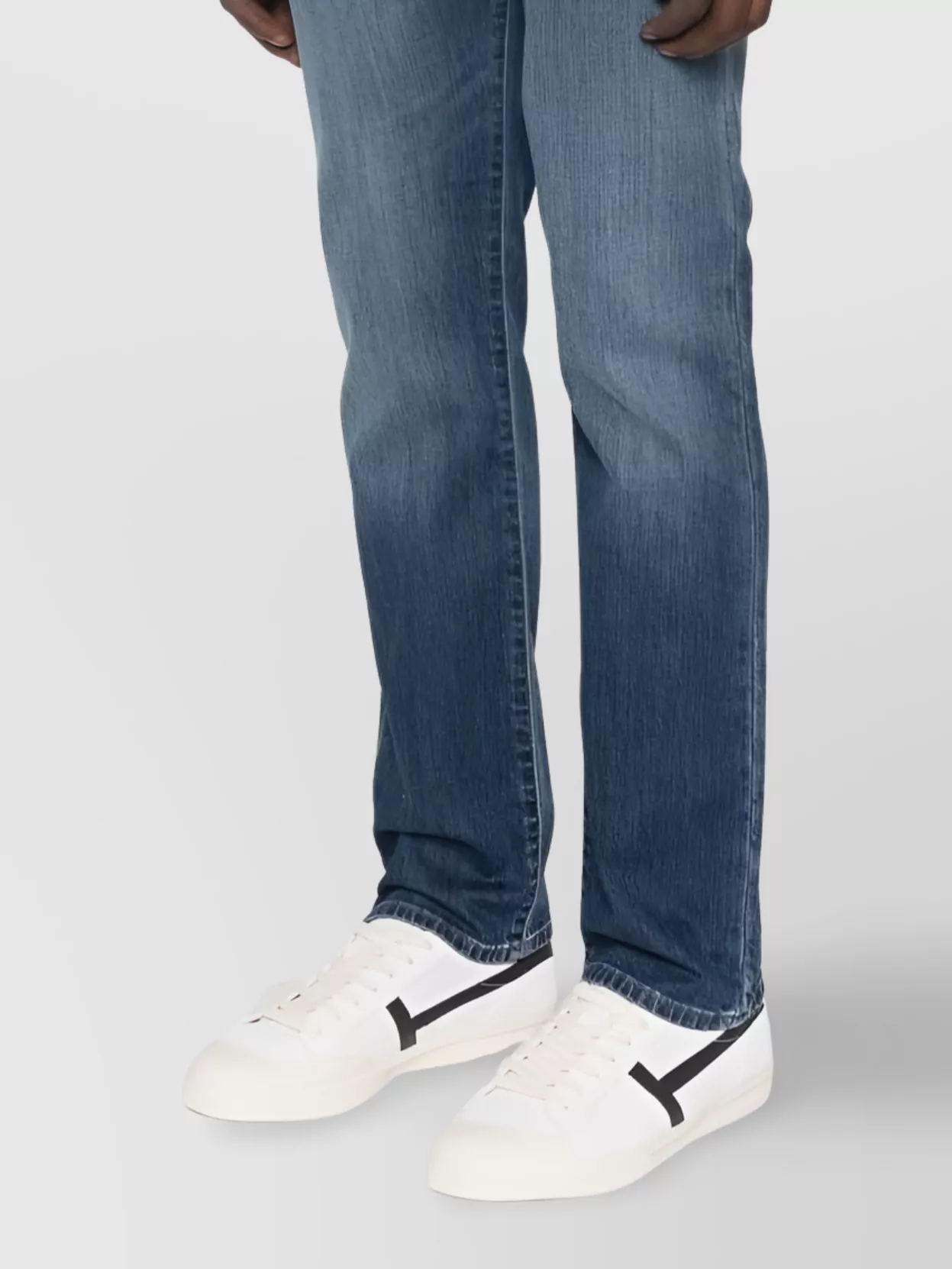 Emporio Armani Cotton Denim Jeans Faded Effect