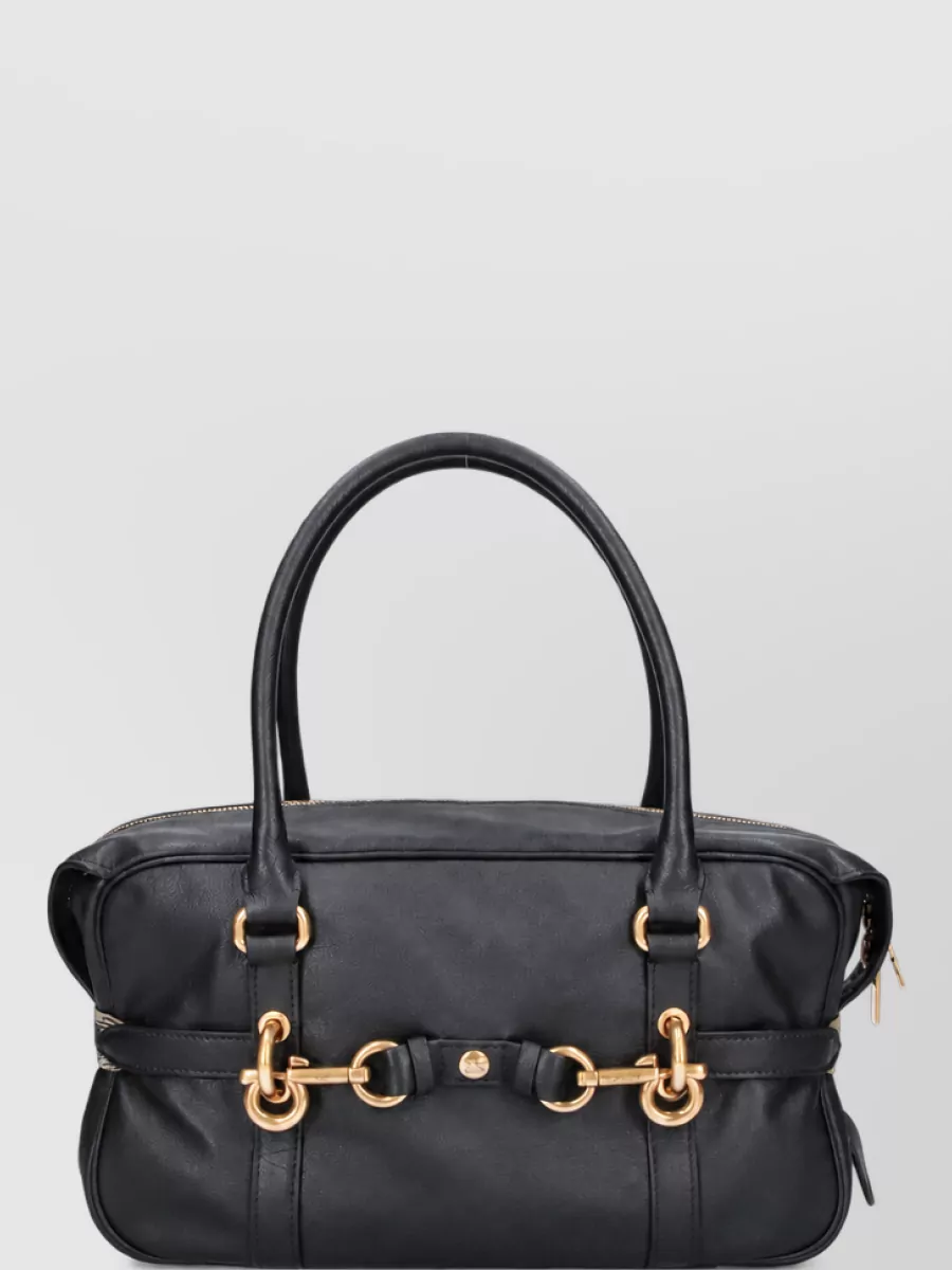 Burberry calf leather tote bag