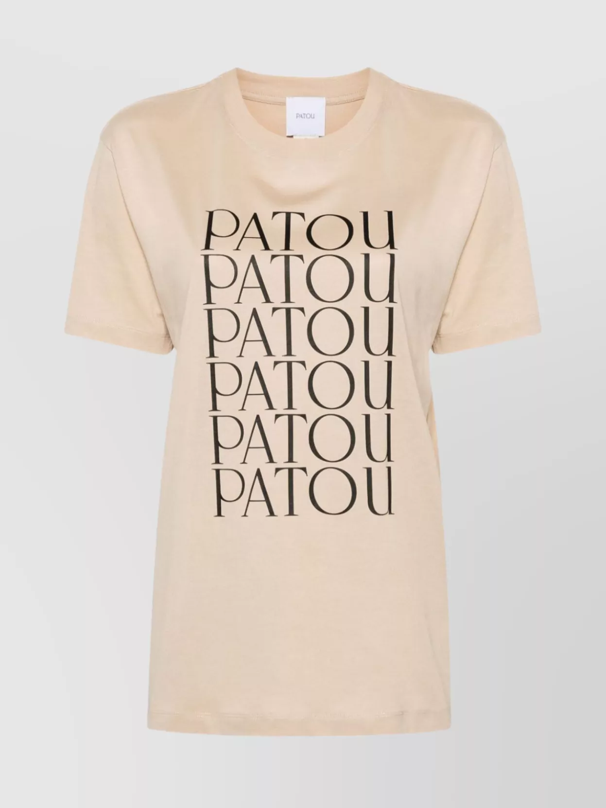 Shop Patou Crew Neck Jersey Top With Short Sleeves
