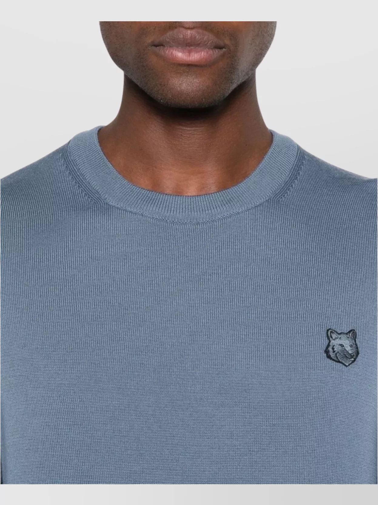 Maison Kitsuné Fox Head Crew Neck Wool Jumper
