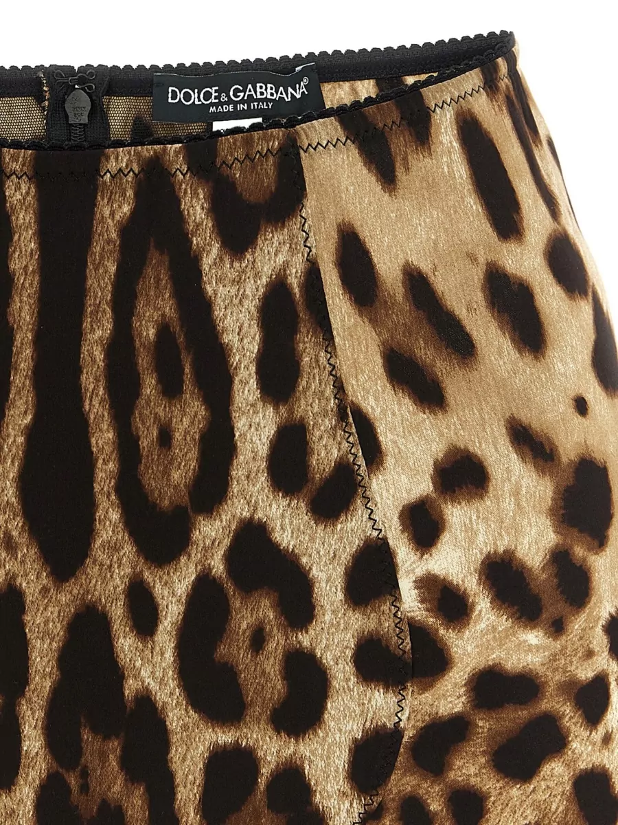Dolce&Gabbana Silk High-Rise Wide-Leg Animal-Print Culottes