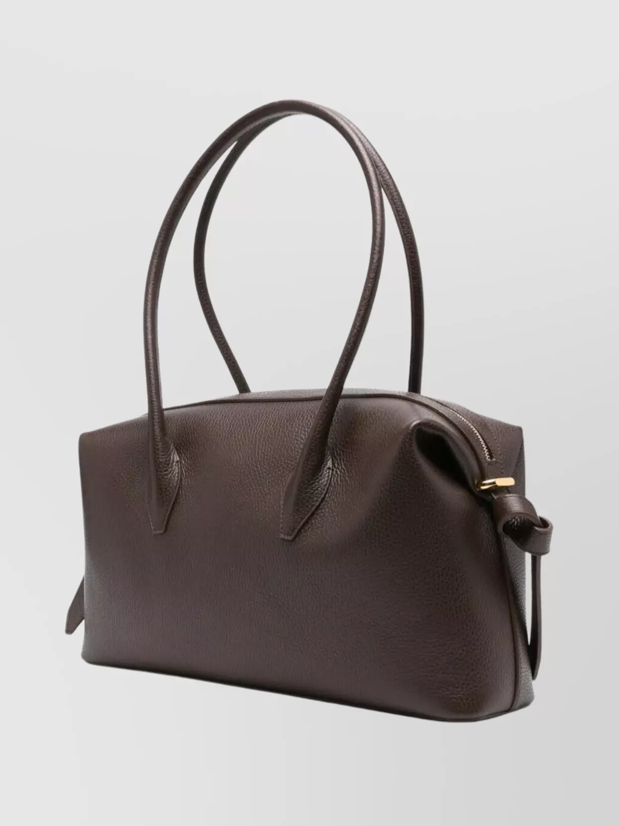 Yuzefi Textured Leather Duffle Bag With Top Handles