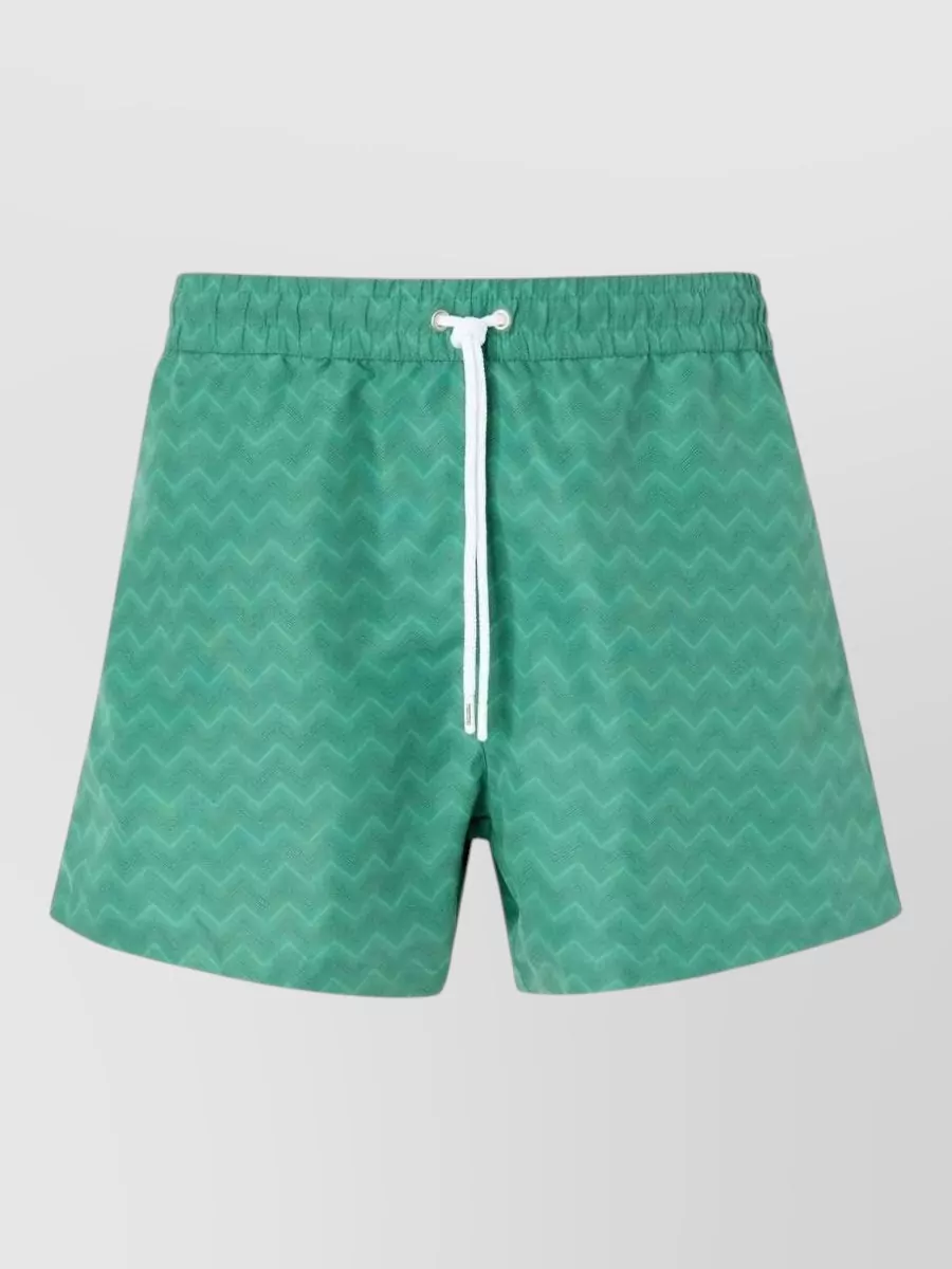 Missoni Zigzag-print medium-length swim shorts