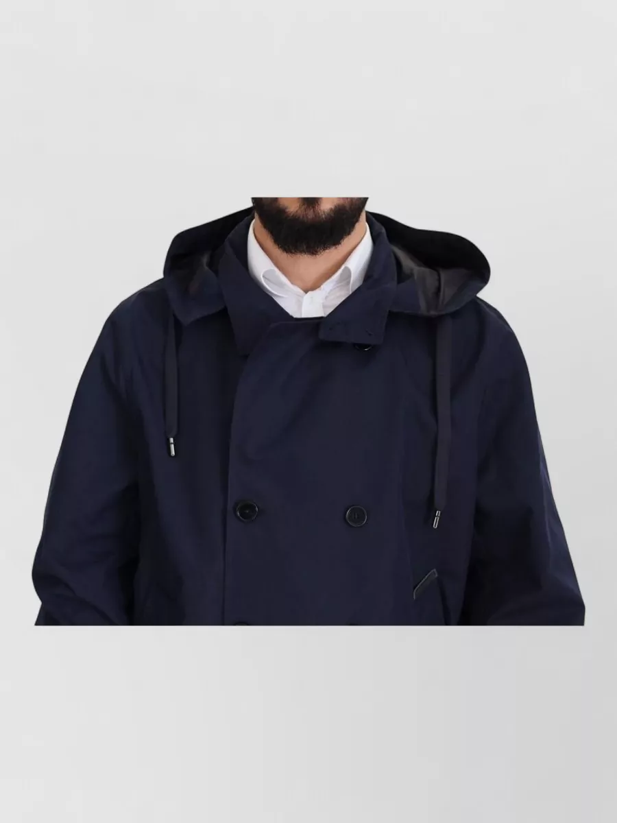 Dolce&Gabbana Hooded Double-Breasted Peacoat