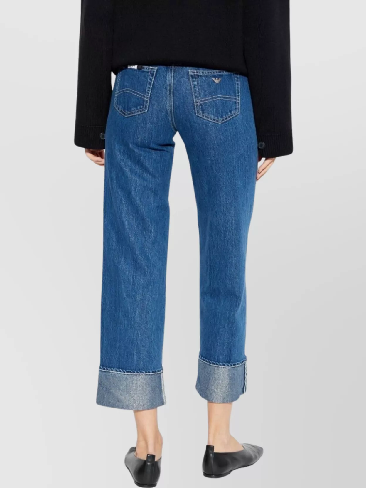 Emporio Armani Cropped Leg Denim Cotton Jeans