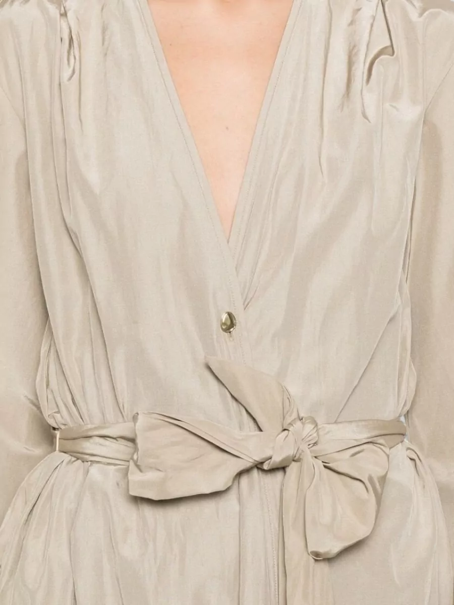 Forte Forte Long Dress Belted Waist Kimono Sleeves