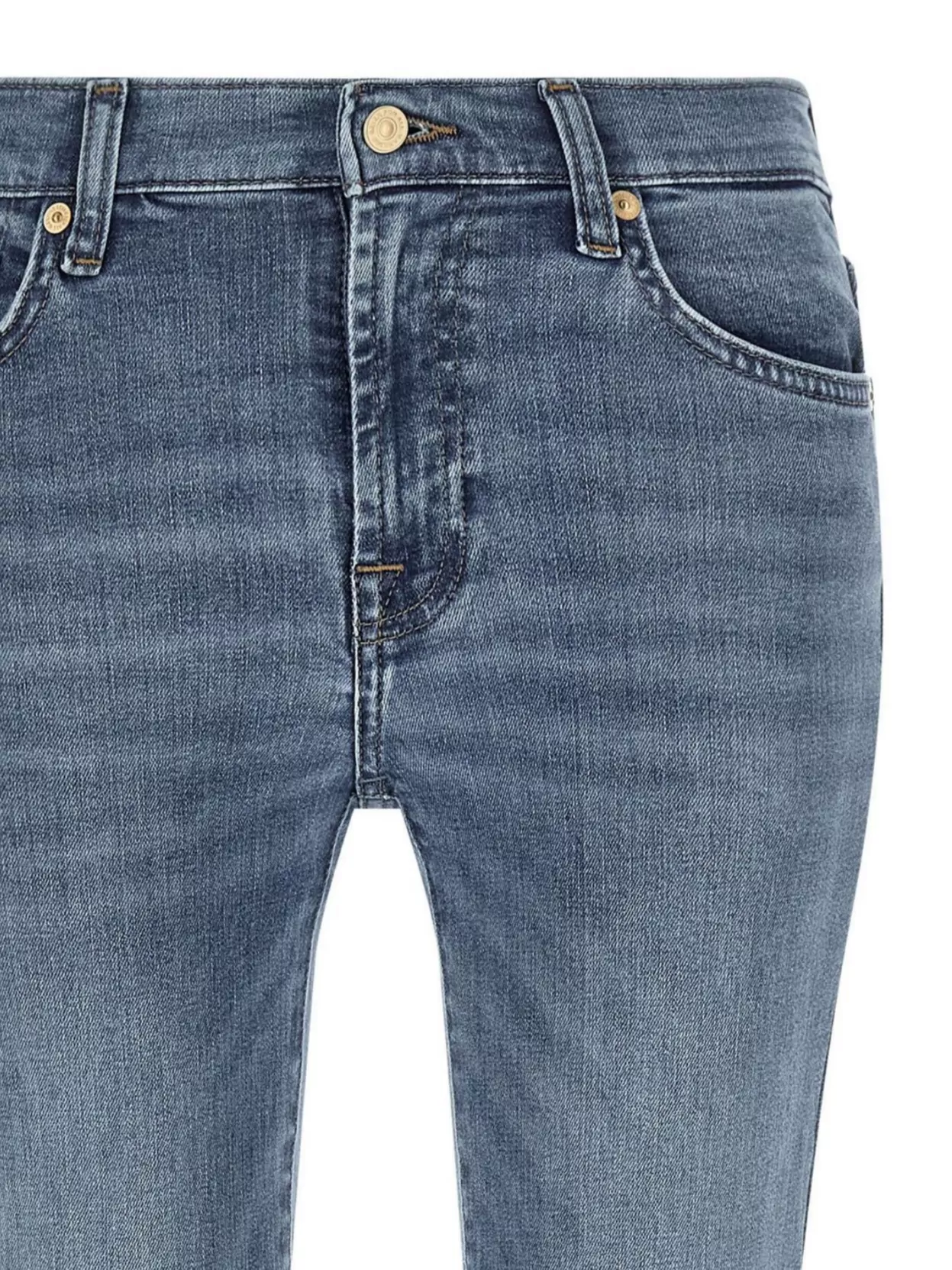 7 For All Mankind Bootcut Denim Trousers With Front And Back Pockets