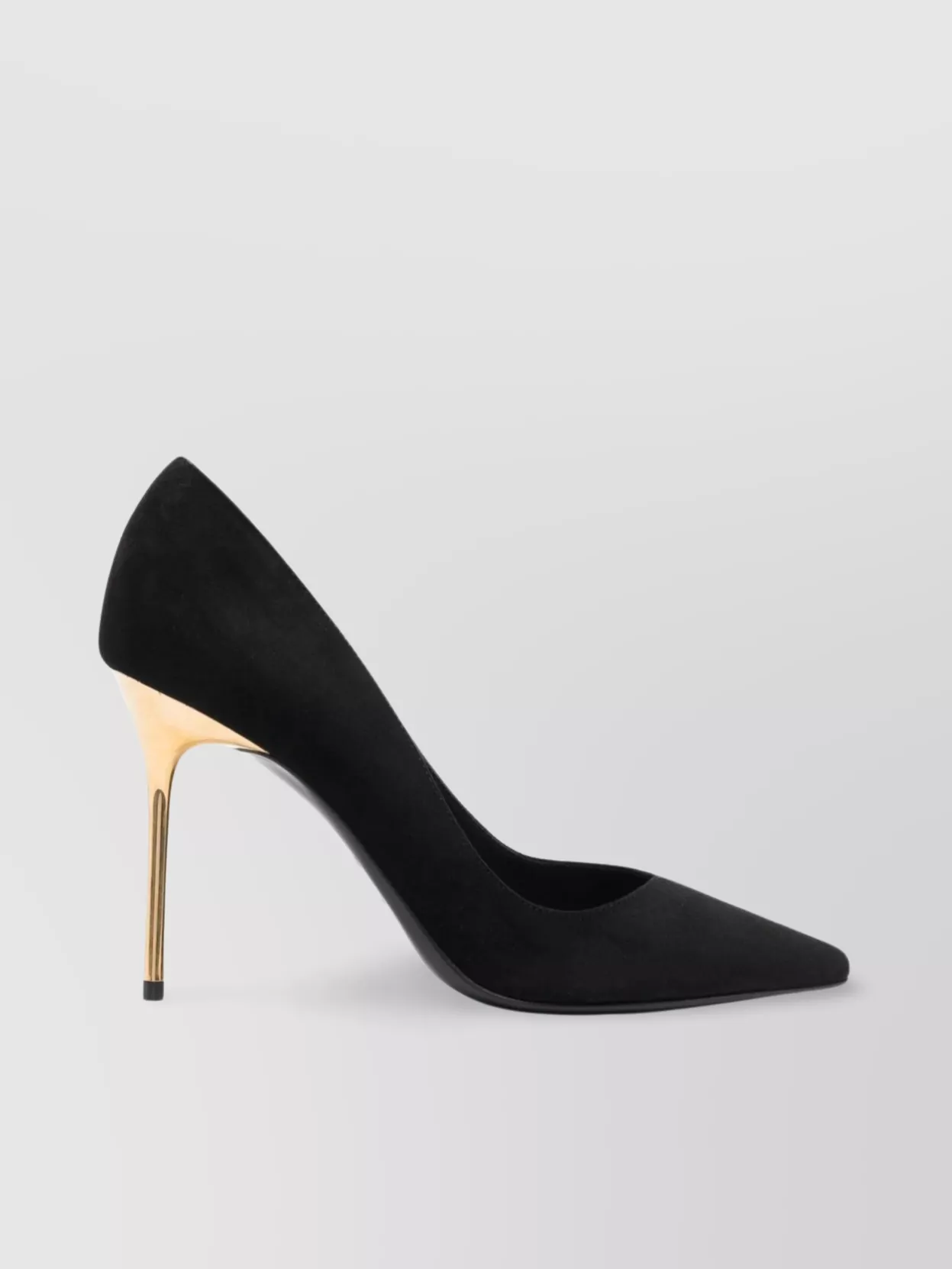 BALMAIN POINTED TOE STILETTO PUMPS WITH CONTRASTING HEEL