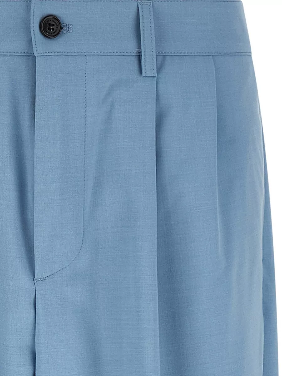 Department 5 Wide-Leg Pleated Chinos