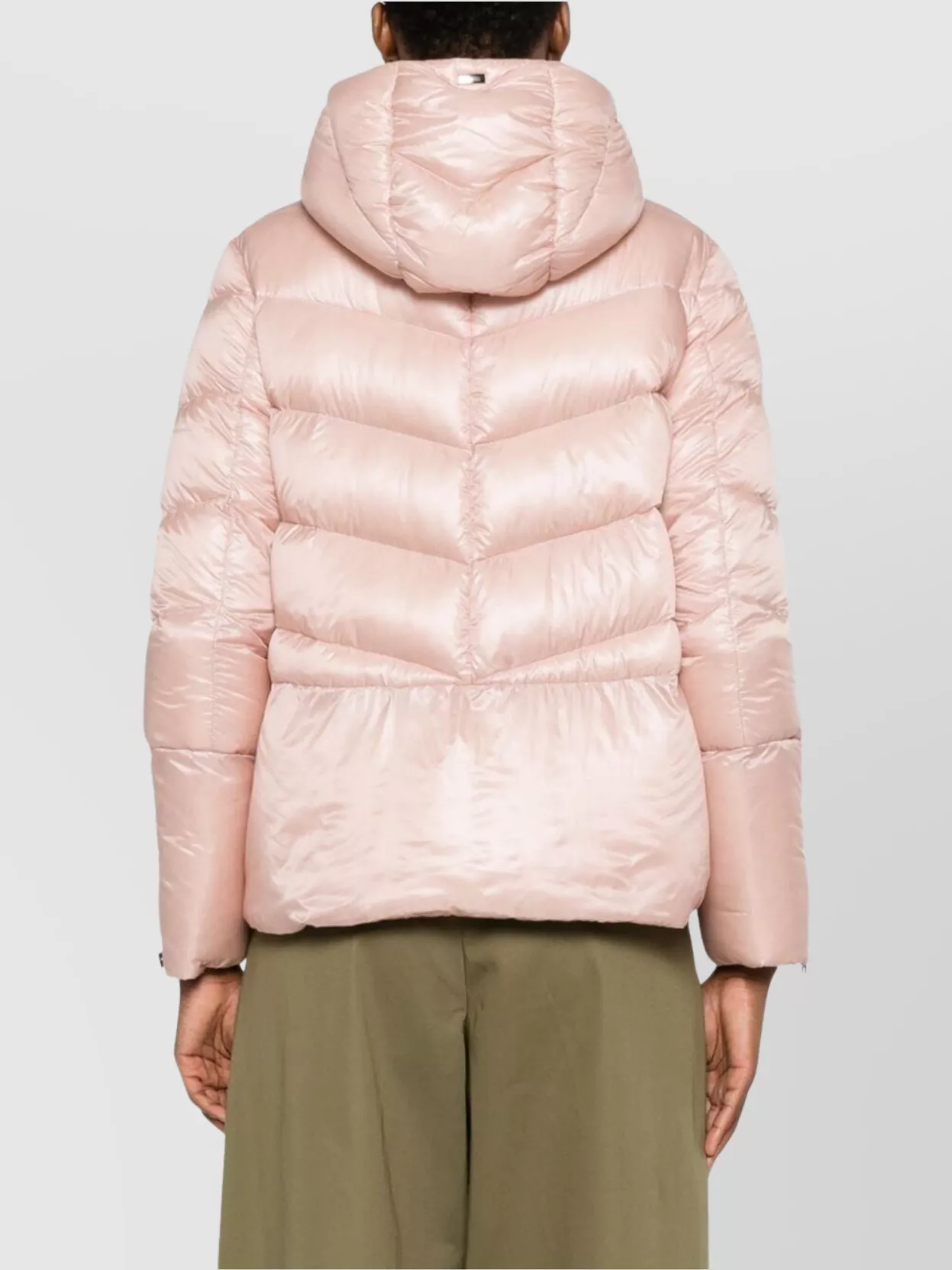 Herno Puffer Coat With Hood And Pockets In Pink