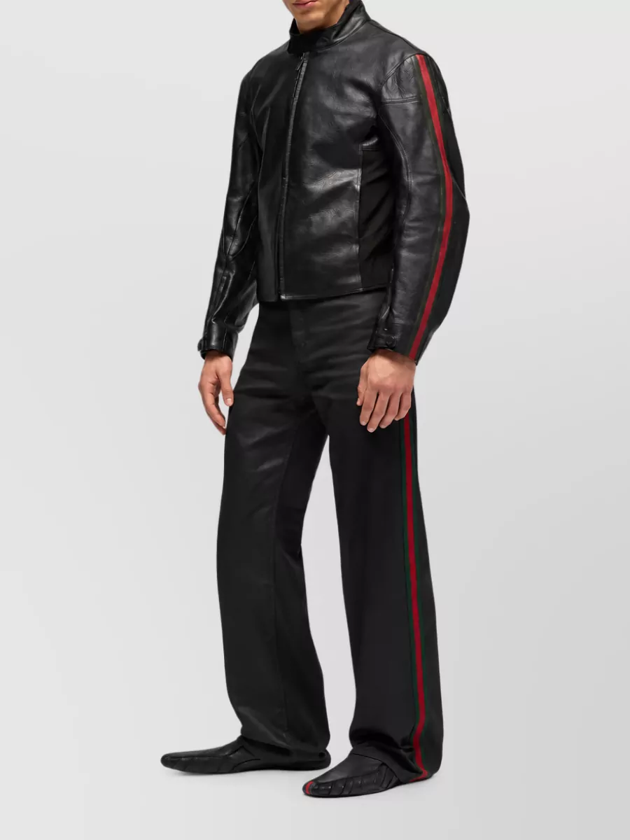 Gucci Silk Denim Straight-Leg Jeans