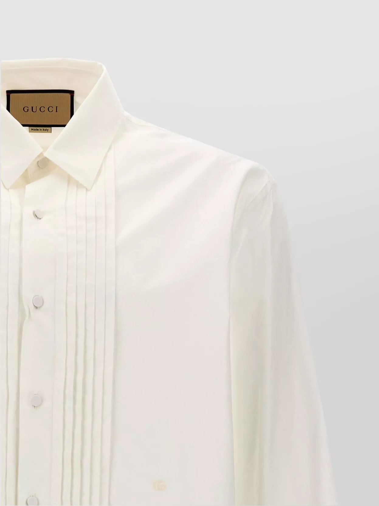Gucci Button-Down Shirt With Pleated Front Detail