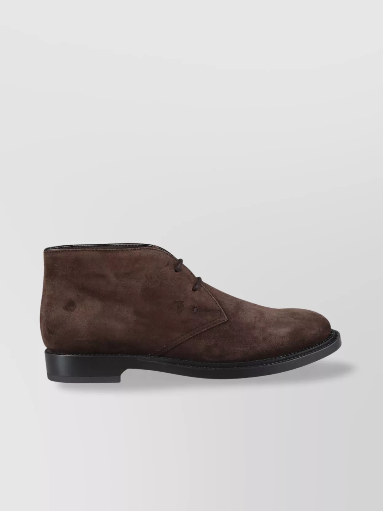 Tod's Round Toe Suede Ankle Boots