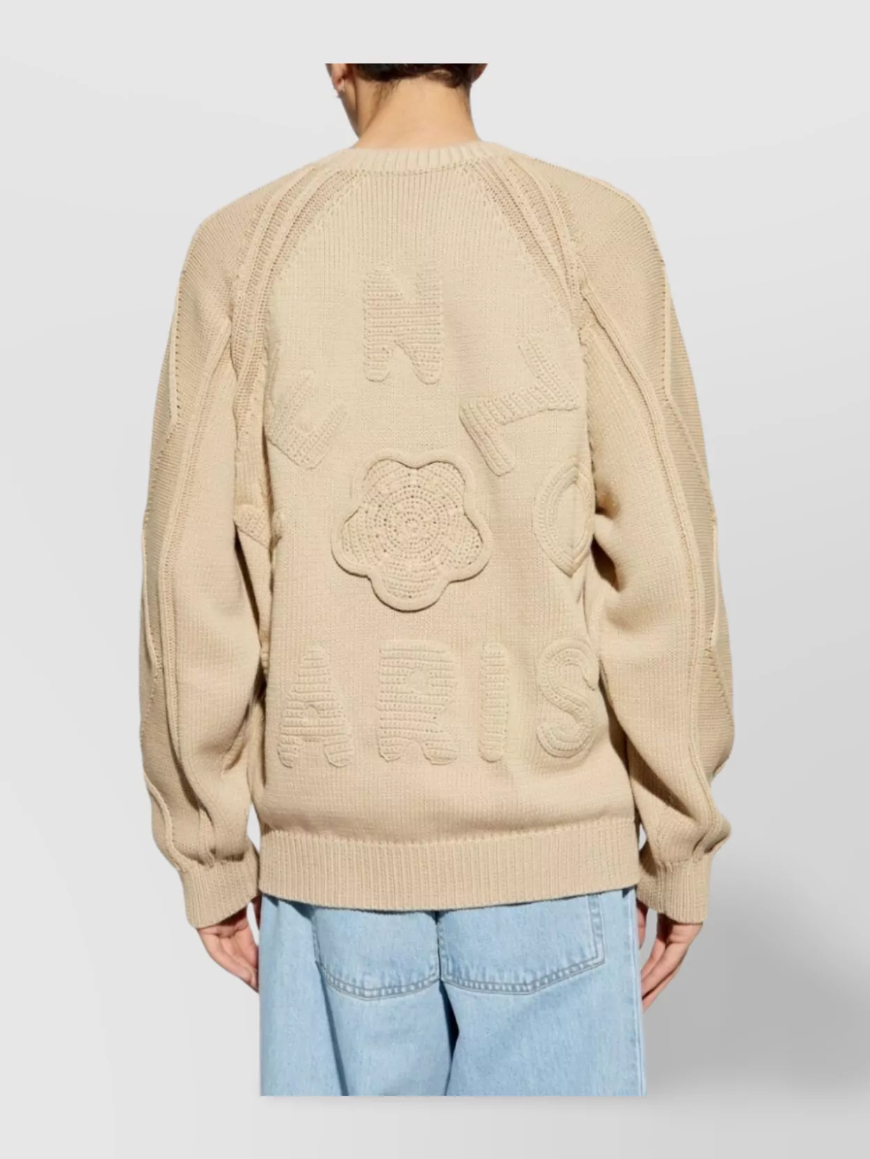 Kenzo Crewneck Floral Appliqué Sweater