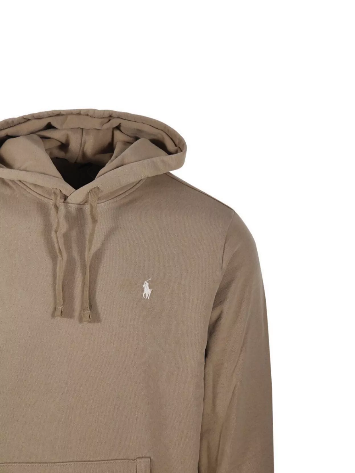 Ralph Lauren Drawstring Hood Kangaroo Pocket Ribbed Sweatshirt