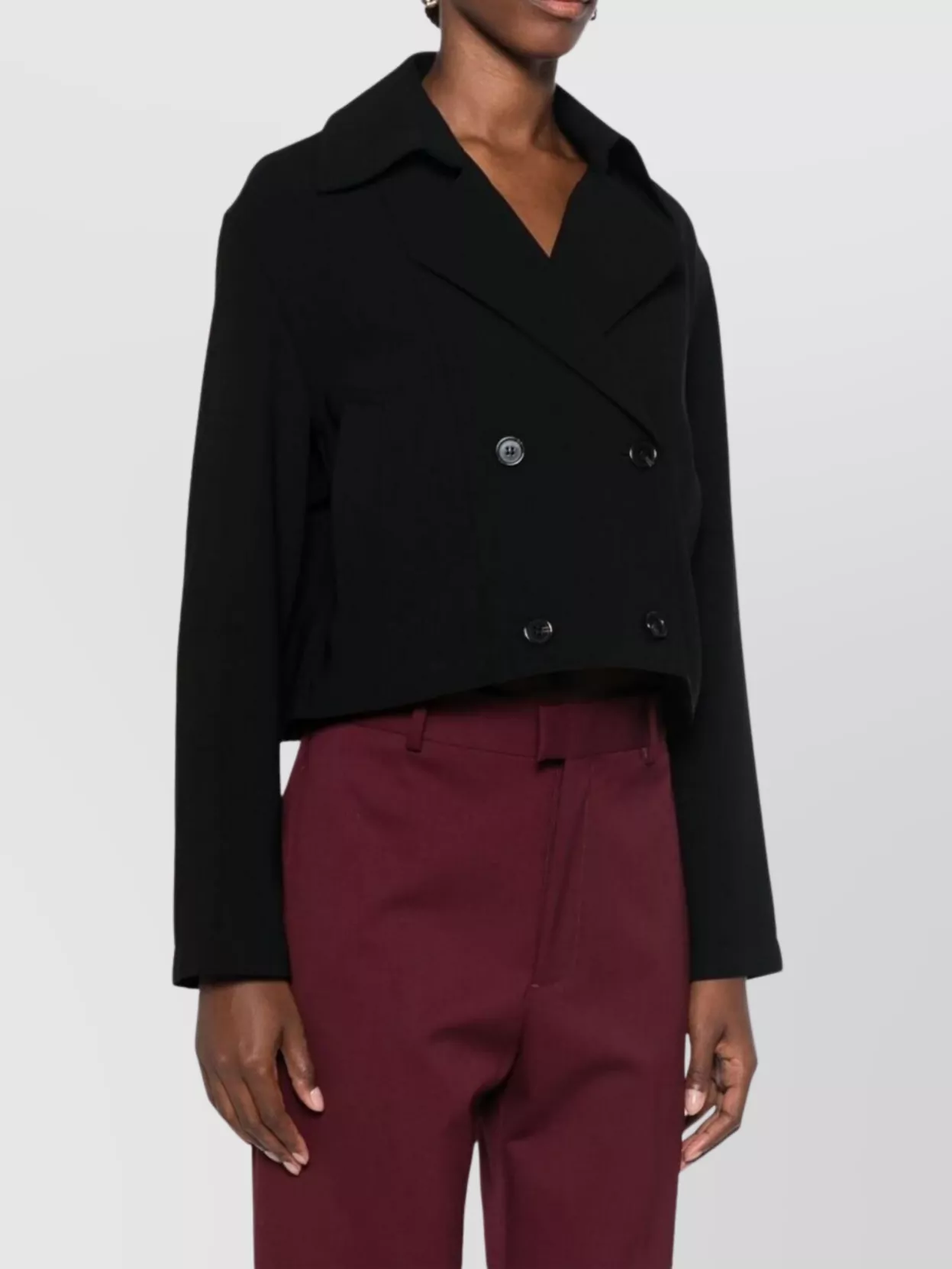 Theory Cropped Double-Breasted Trench Coat