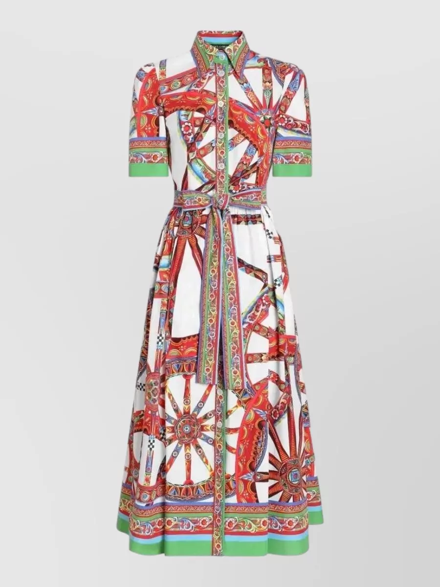 Dolce&Gabbana printed cotton midi dress