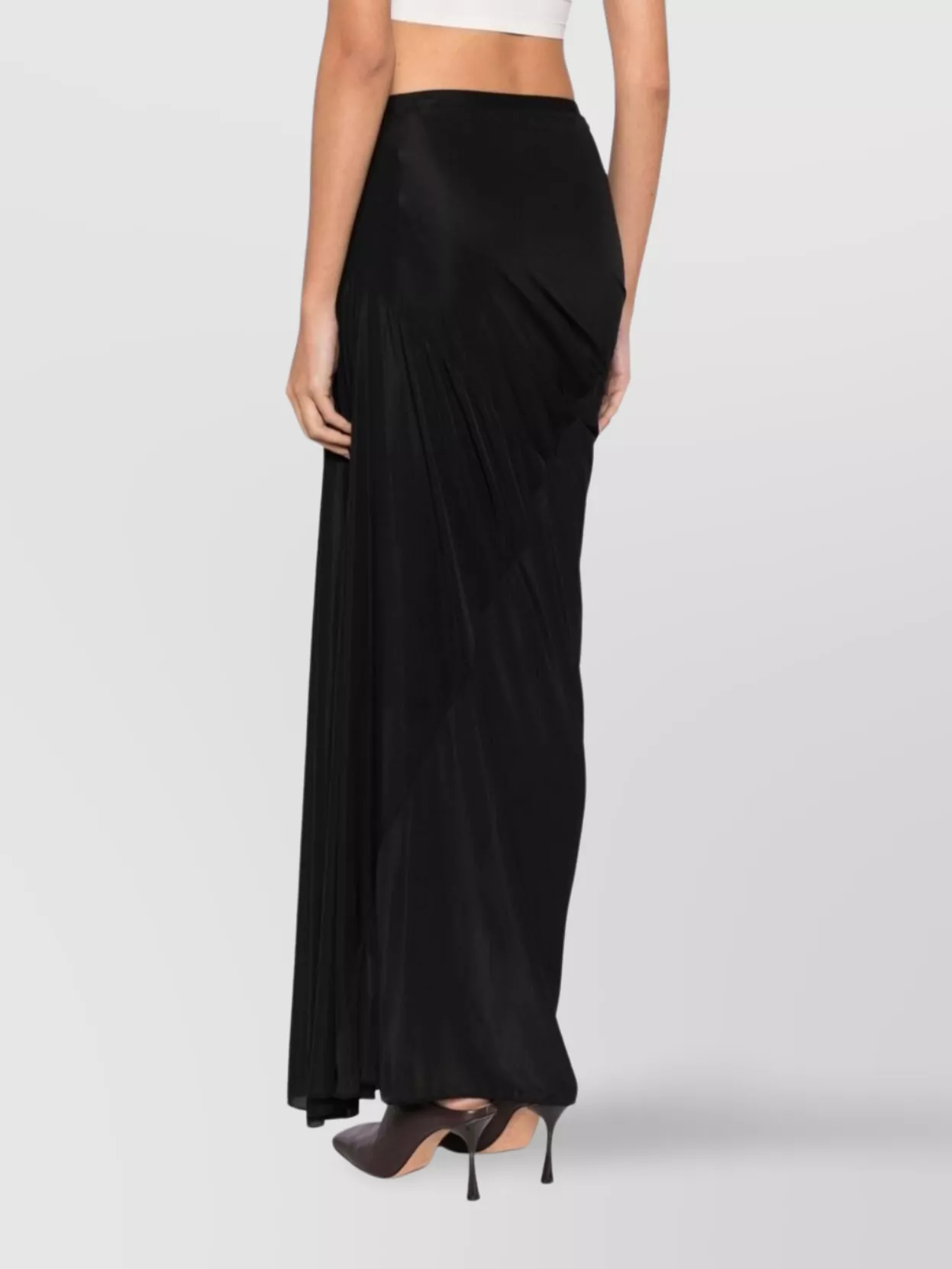 Dries Van Noten High Waist Maxi Skirt With Asymmetric Hem