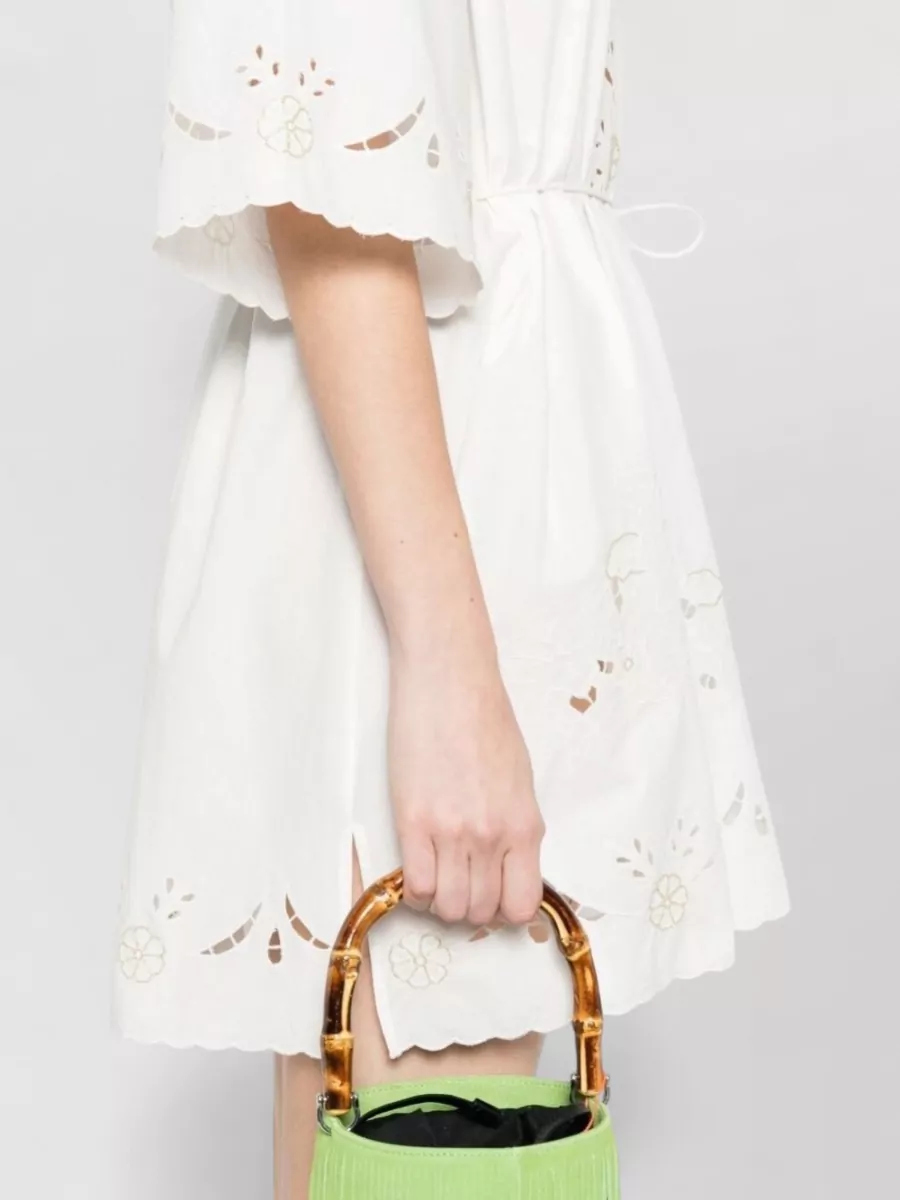 Forte Forte Embroidered Cotton Mini Shirtdress