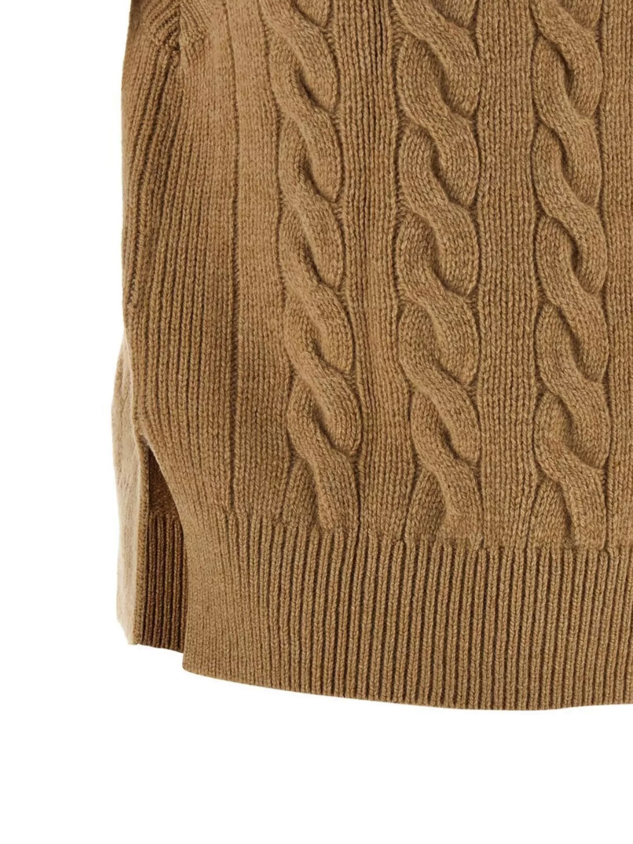 Polo Ralph Lauren Wool Cashmere Ribbed V-Neck Sleeveless Vest