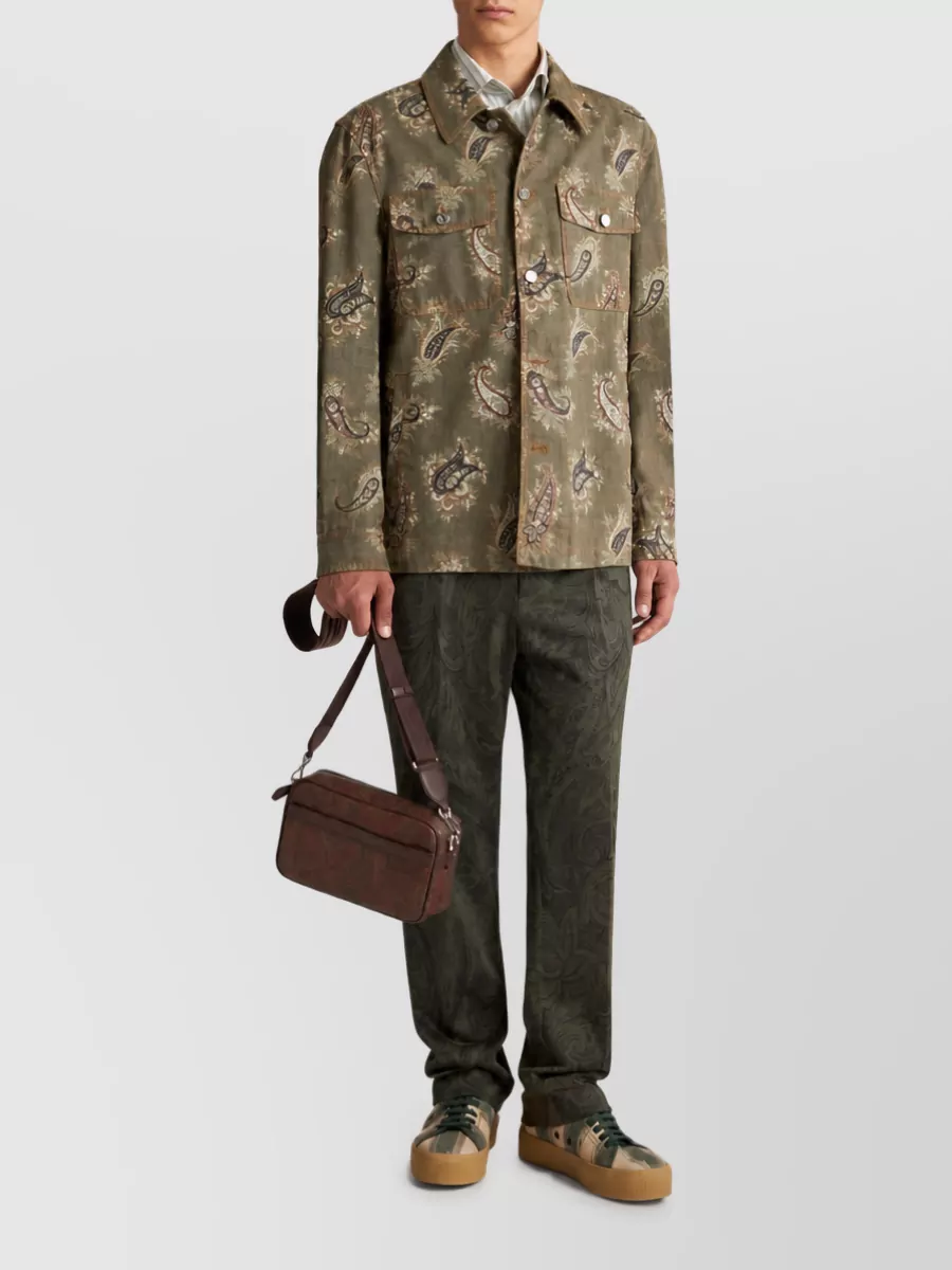 Etro Paisley Print Cotton Shirt Jacket