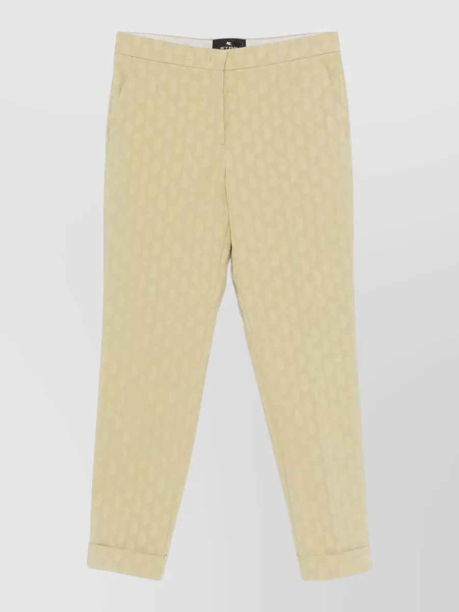 Etro cropped jacquard suit trousers