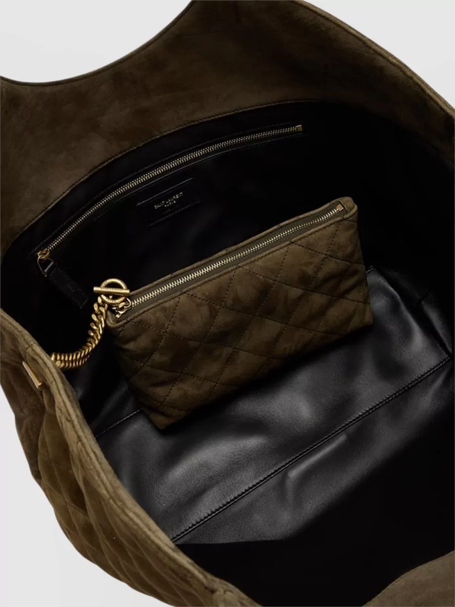 Saint Laurent Icare Medium Leather Tote Bag