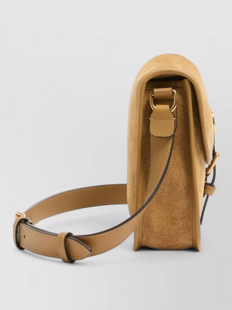 Valentino Garavani Antibes Leather Shoulder Bag Gold Hardware